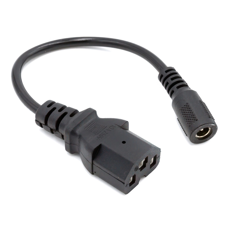 Adapter DC 2,1 mm x 5,5 mm till IEC C13