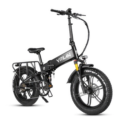 Vitilan I7 Pro 3.0 vikbar elektrisk cykel - 750W effekt | 20Ah batteri | 28mph hastighet | 65mi räckvidd