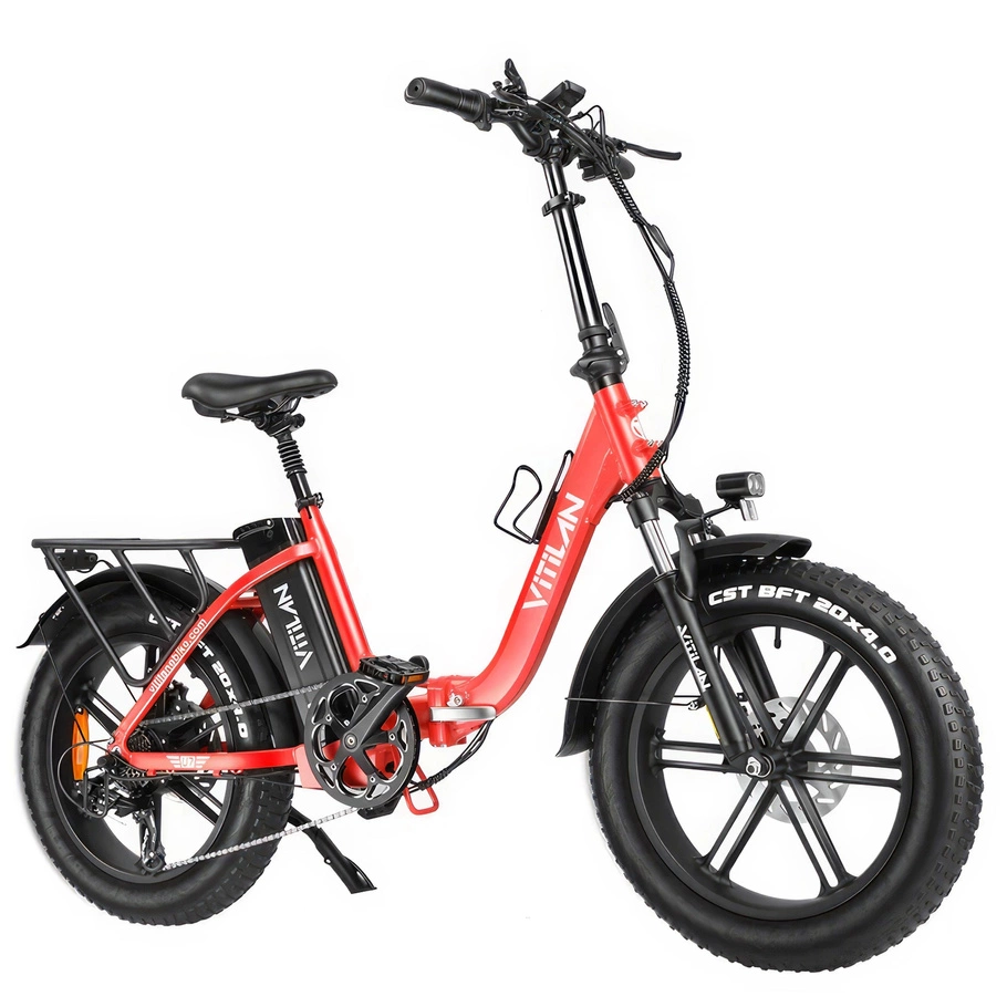 Vitilan U7 vikbar elektrisk cykel - 750W effekt | 20Ah batteri | 28mph hastighet | 65mi räckvidd