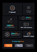 ENGWE EP-2 Pro hopfällbar elcykel - 250 W effekt | 13 Ah batteri | 15,5 km/h hastighet | 75 km räckvidd