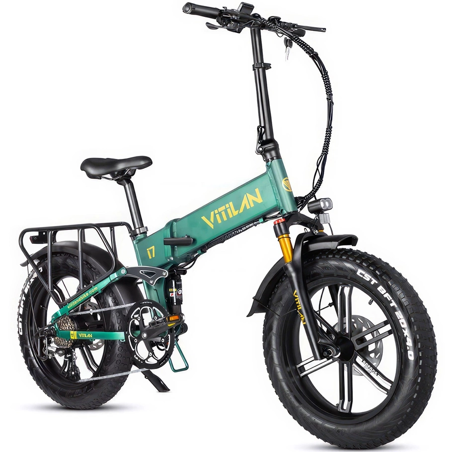 Vitilan I7 Pro 3.0 vikbar elektrisk cykel - 750W effekt | 20Ah batteri | 28mph hastighet | 65mi räckvidd