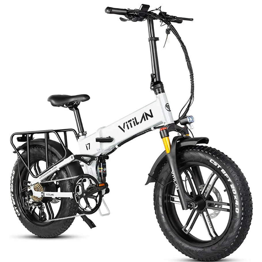 Vitilan I7 Pro 3.0 vikbar elektrisk cykel - 750W effekt | 20Ah batteri | 28mph hastighet | 65mi räckvidd
