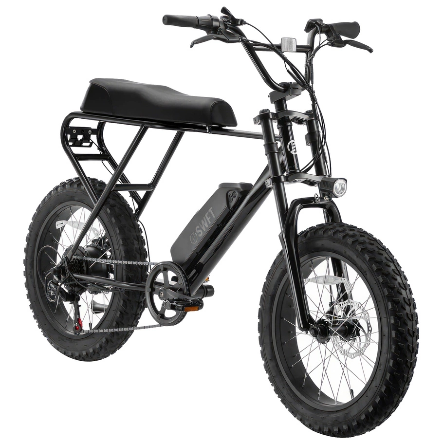 SWFT Zip Electric Bike | Anpassad prestanda | 500W (1000W Peak) effekt | 20mph hastighet | 10Ah batteri | 37mi räckvidd | Fat Tire Design | Chopper Style Transport