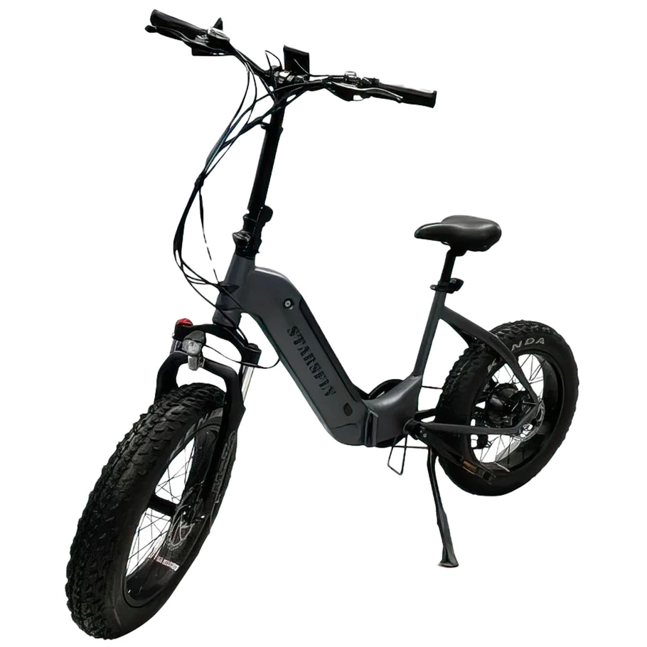 Starsfly Step-Through Electric Bike | 500W (750W Peak) effekt | 21mph hastighet | 13Ah batteri | 37mi räckvidd | vikbart fettdäck